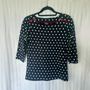 Onque Casuals Navy and White Women’s Top New